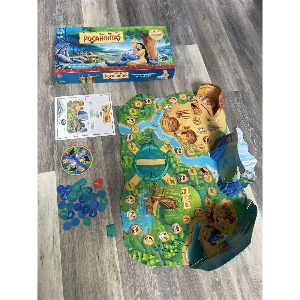 Pocahontas Board Game Disney 1994 Milton Bradley NOT COMPLETE- READ